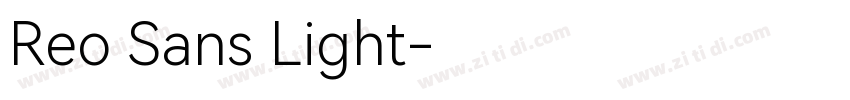 Reo Sans Light字体转换